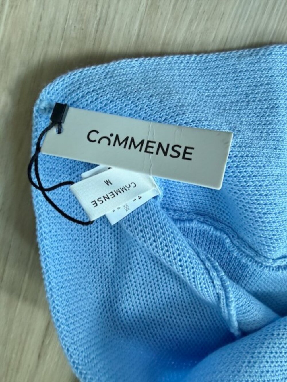 Commense Ruffle Hem Sweater Vest Blue NWT M - Picture 2 of 5